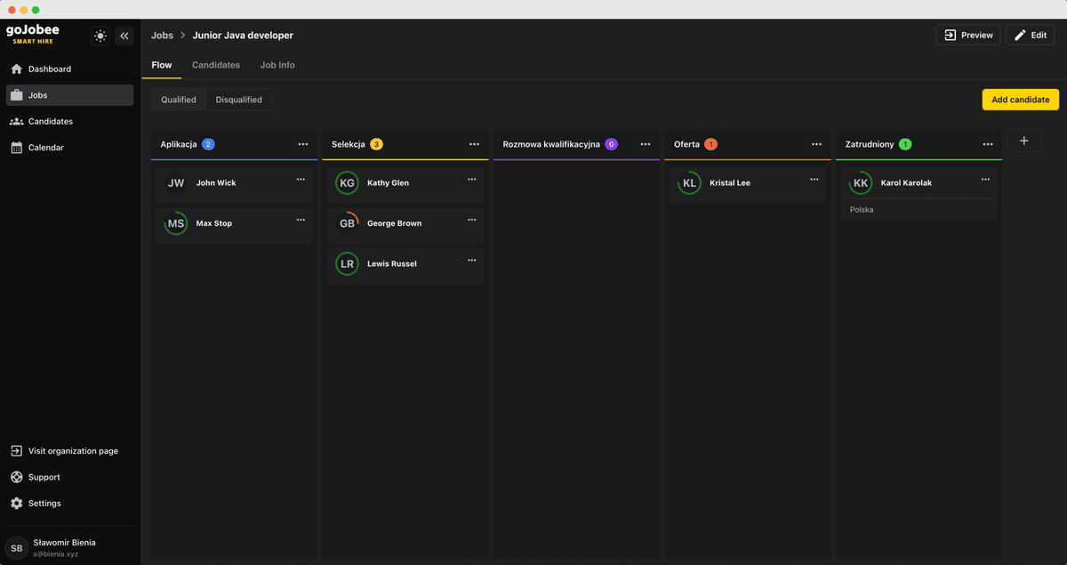 goJobee - Applicant Tracking System
